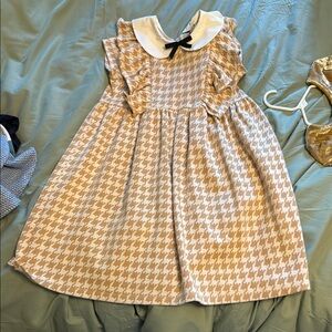 Charming Kids Dress with Peter Pan Collar